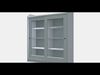 HAUGA Glass-door cabinet Low-poly 3D model_1