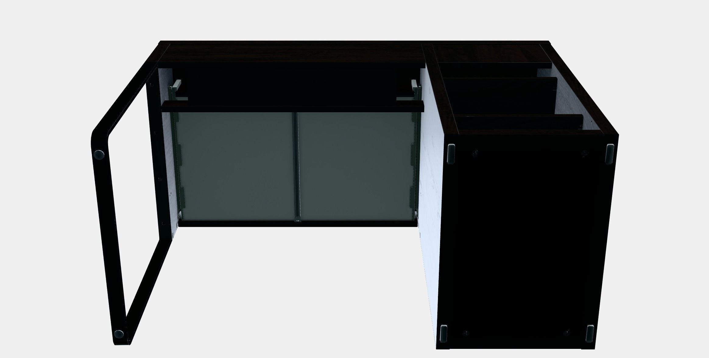 MICKE Desk 6 Low-poly 3D model_8