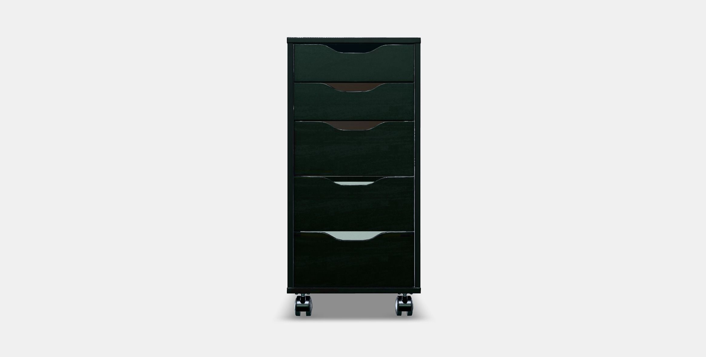 ALEX Drawer unit on castors 5 Low-poly 3D model_9