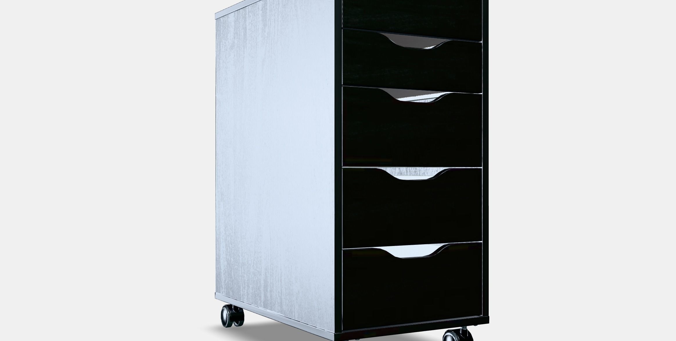 ALEX Drawer unit on castors 5 Low-poly 3D model_11