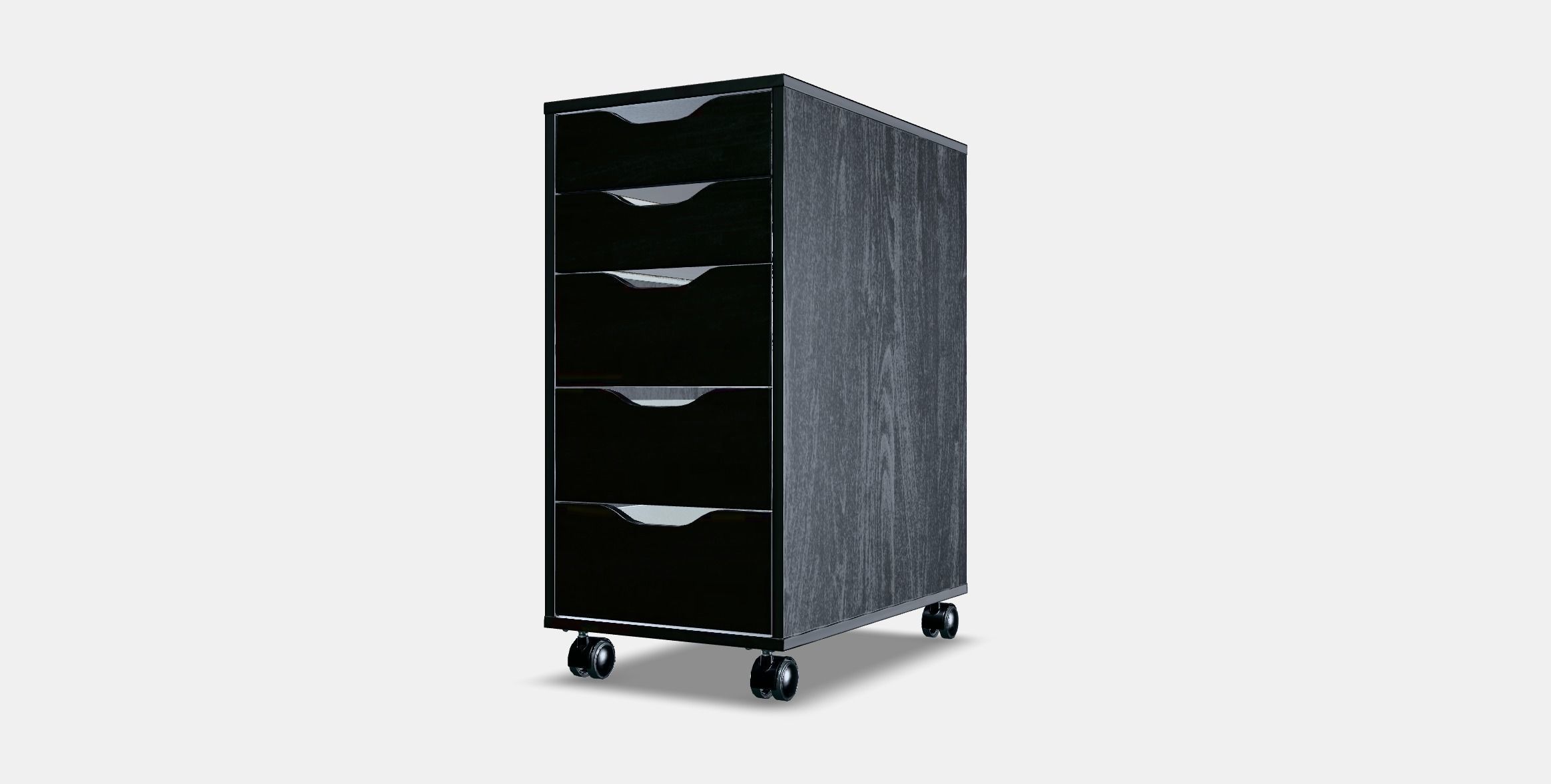 ALEX Drawer unit on castors 5 Low-poly 3D model_12