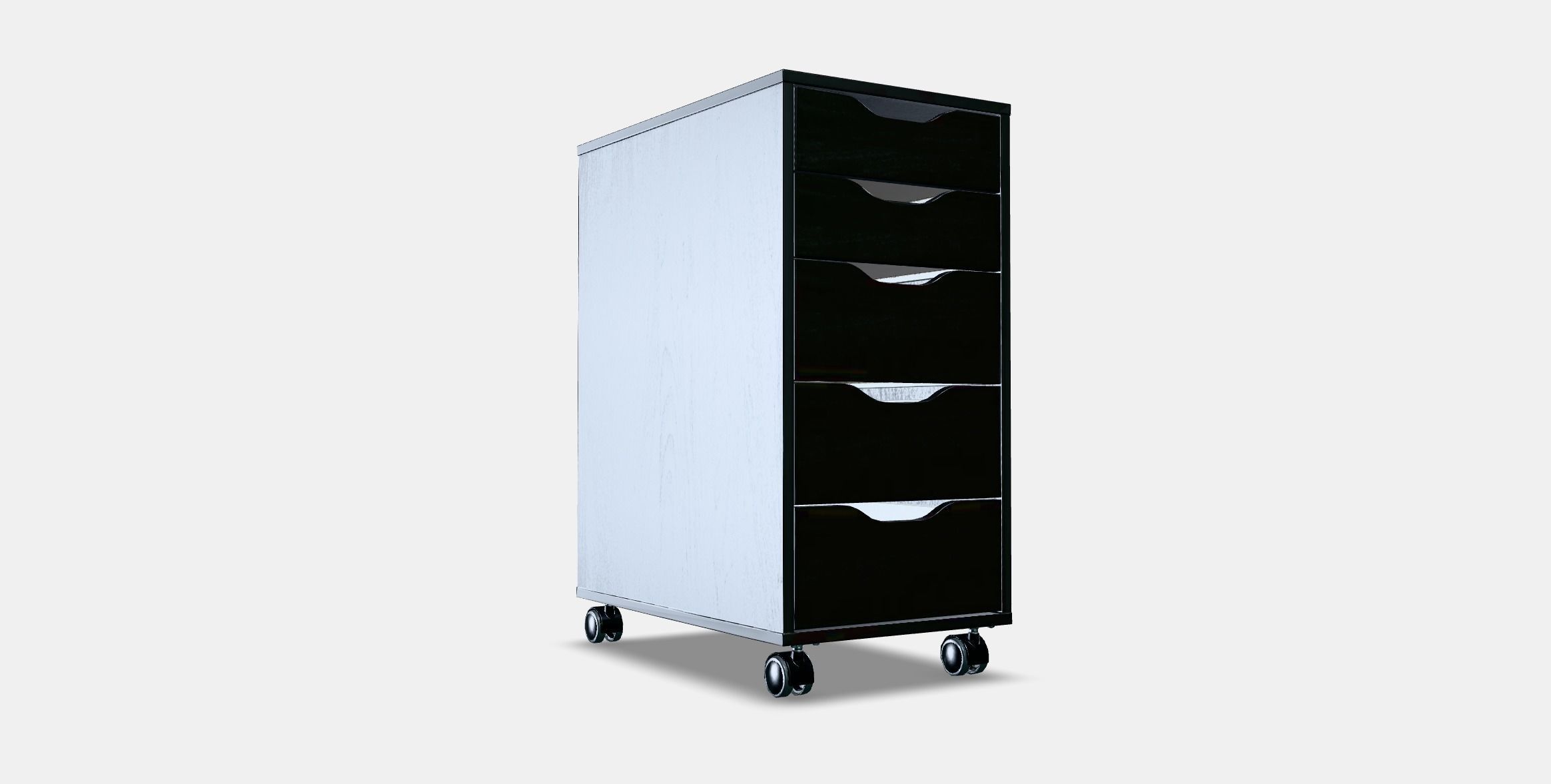 ALEX Drawer unit on castors 5 Low-poly 3D model_4