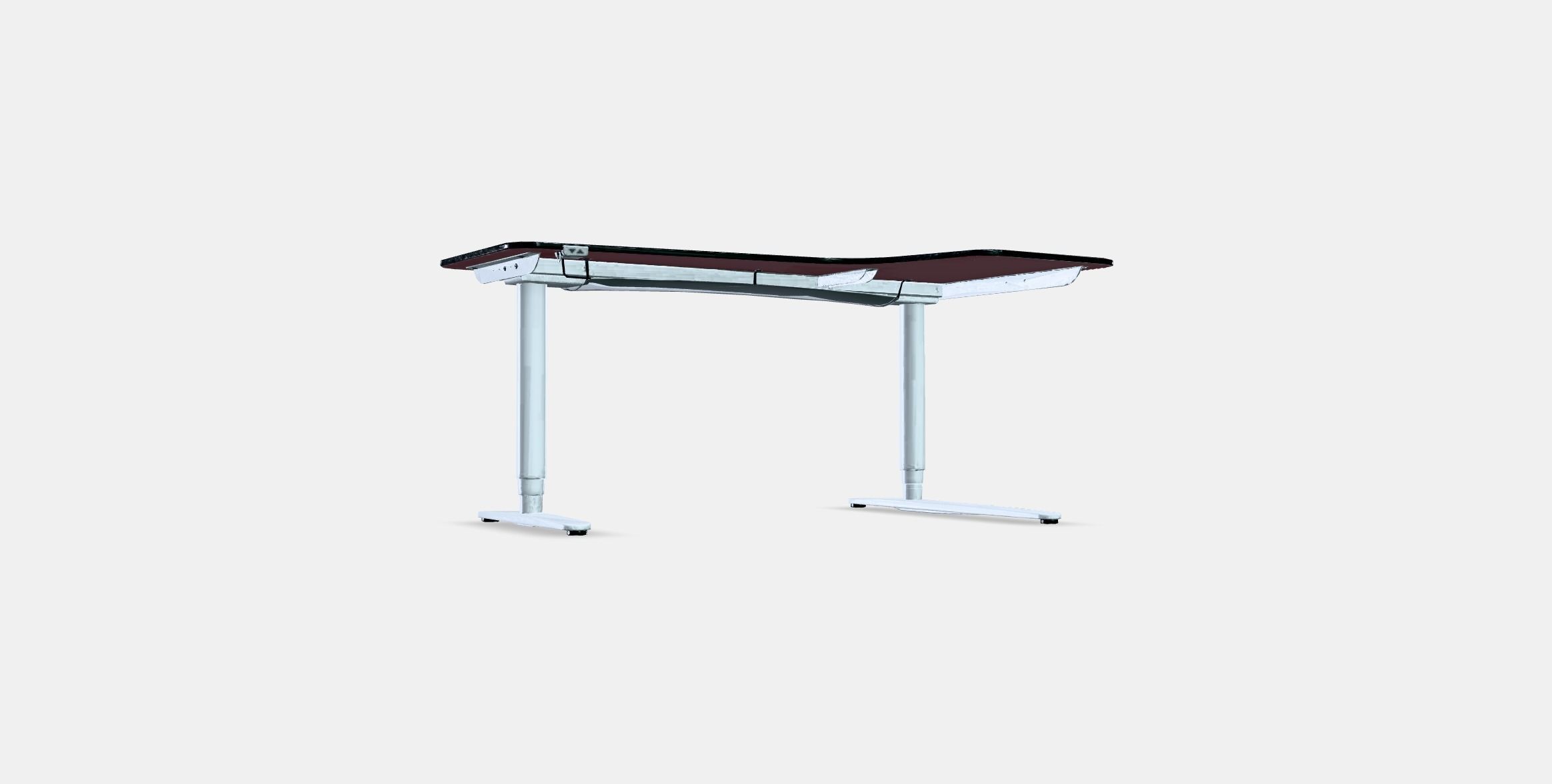 BEKANT Corner desk right sit-stand 2 Low-poly 3D model_2