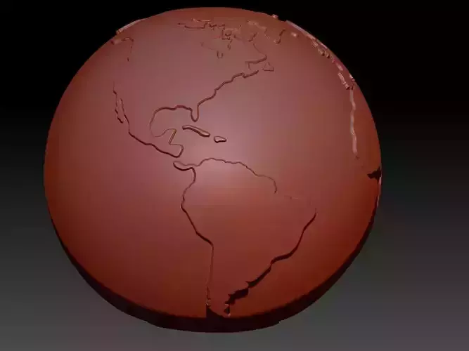World Map Globe Planet Earth Jewelry Findings 3D print model