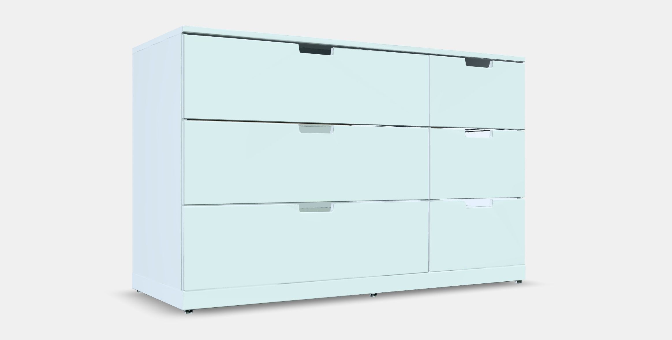 NORDLI Chest of 6 drawers Low-poly 3D model_9