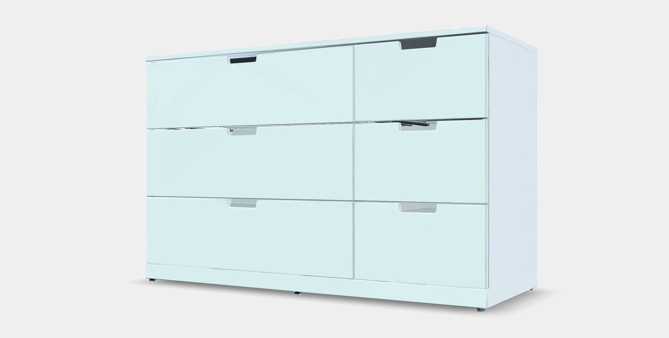 NORDLI Chest of 6 drawers Low-poly 3D model_13