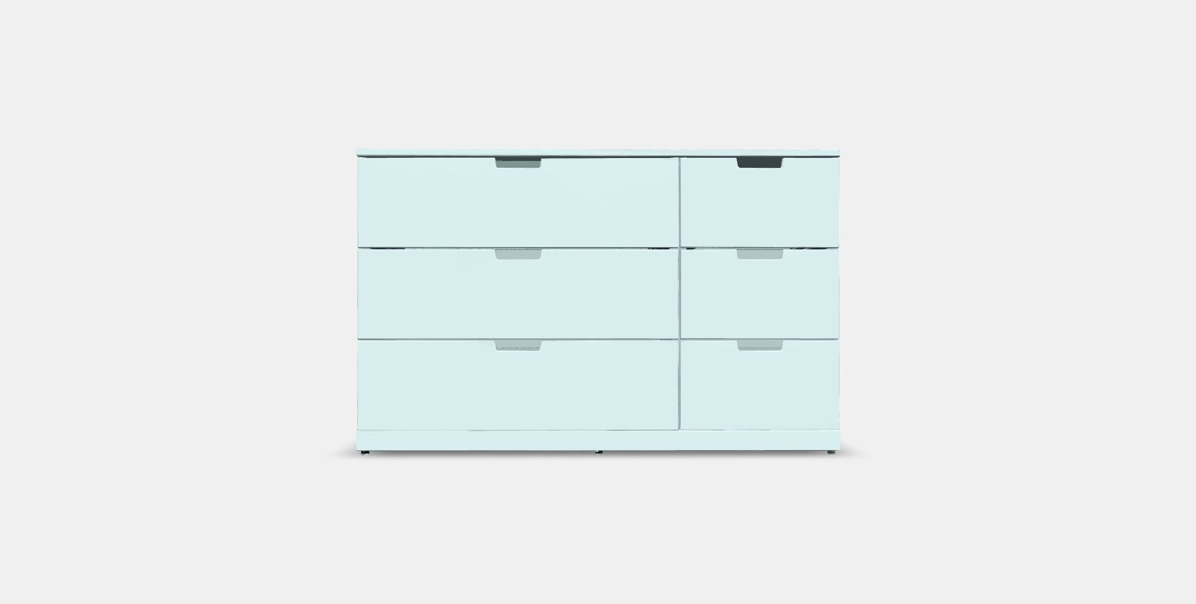 NORDLI Chest of 6 drawers Low-poly 3D model_10