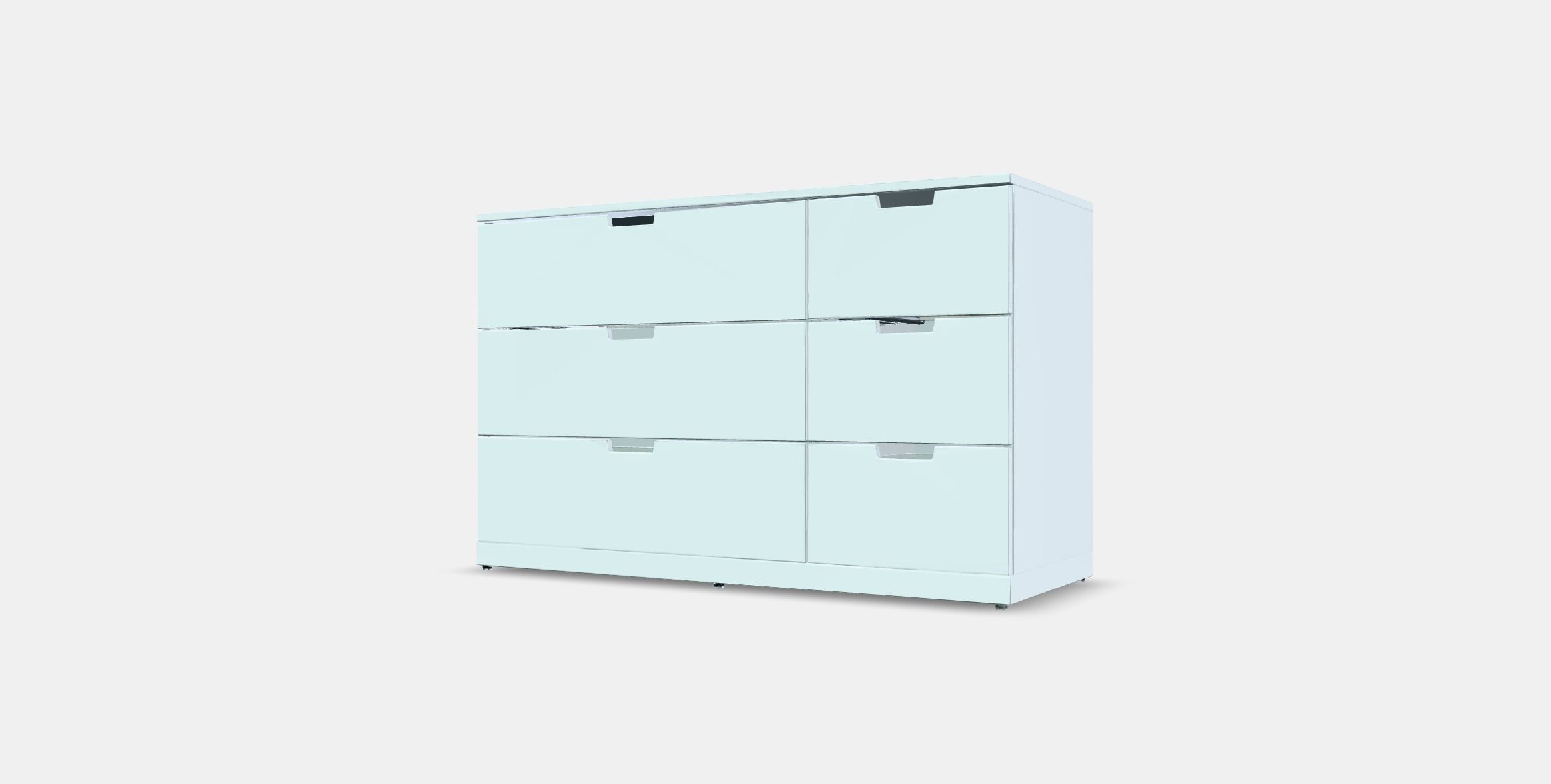 NORDLI Chest of 6 drawers Low-poly 3D model_12