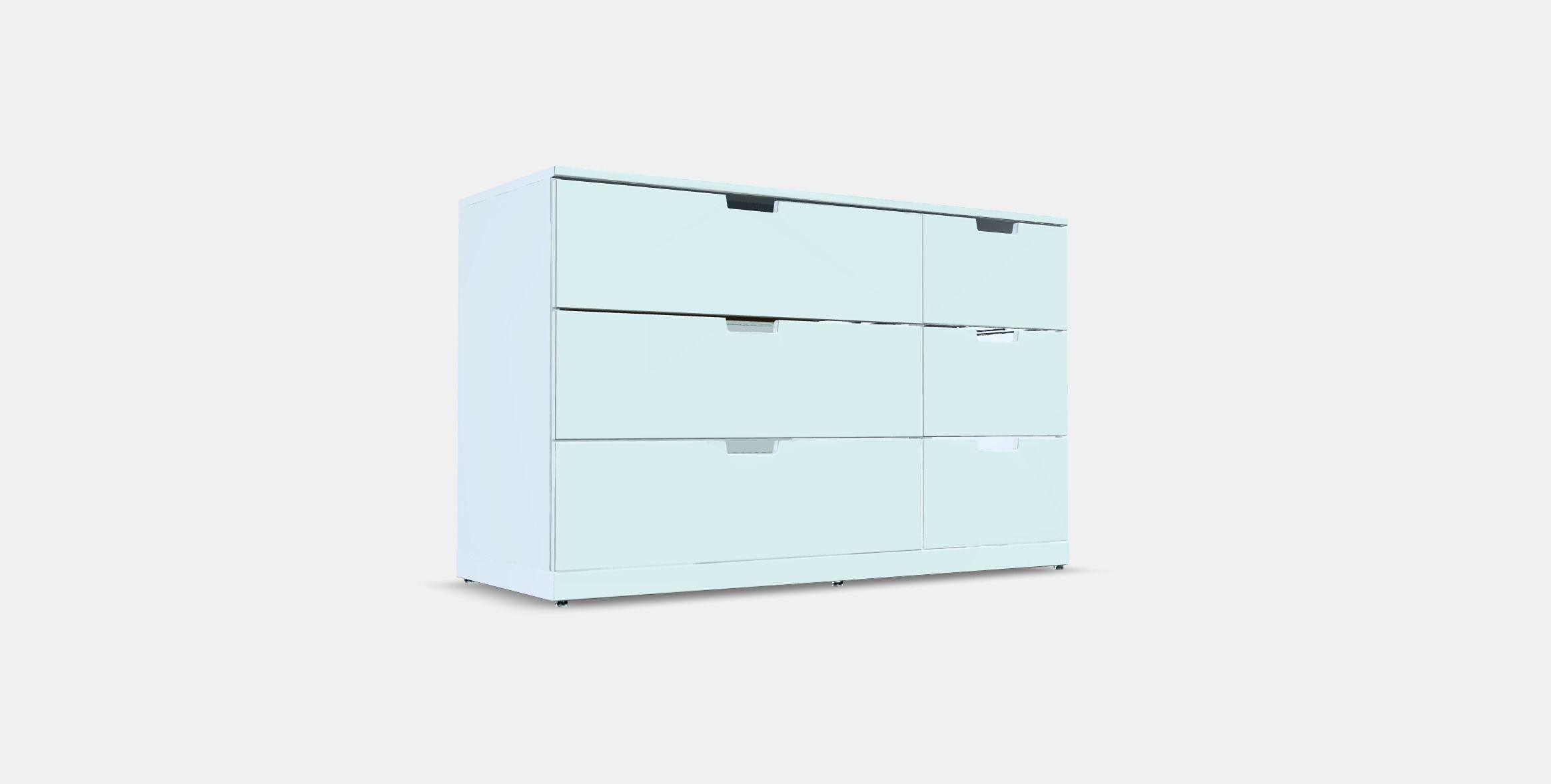 NORDLI Chest of 6 drawers Low-poly 3D model_3