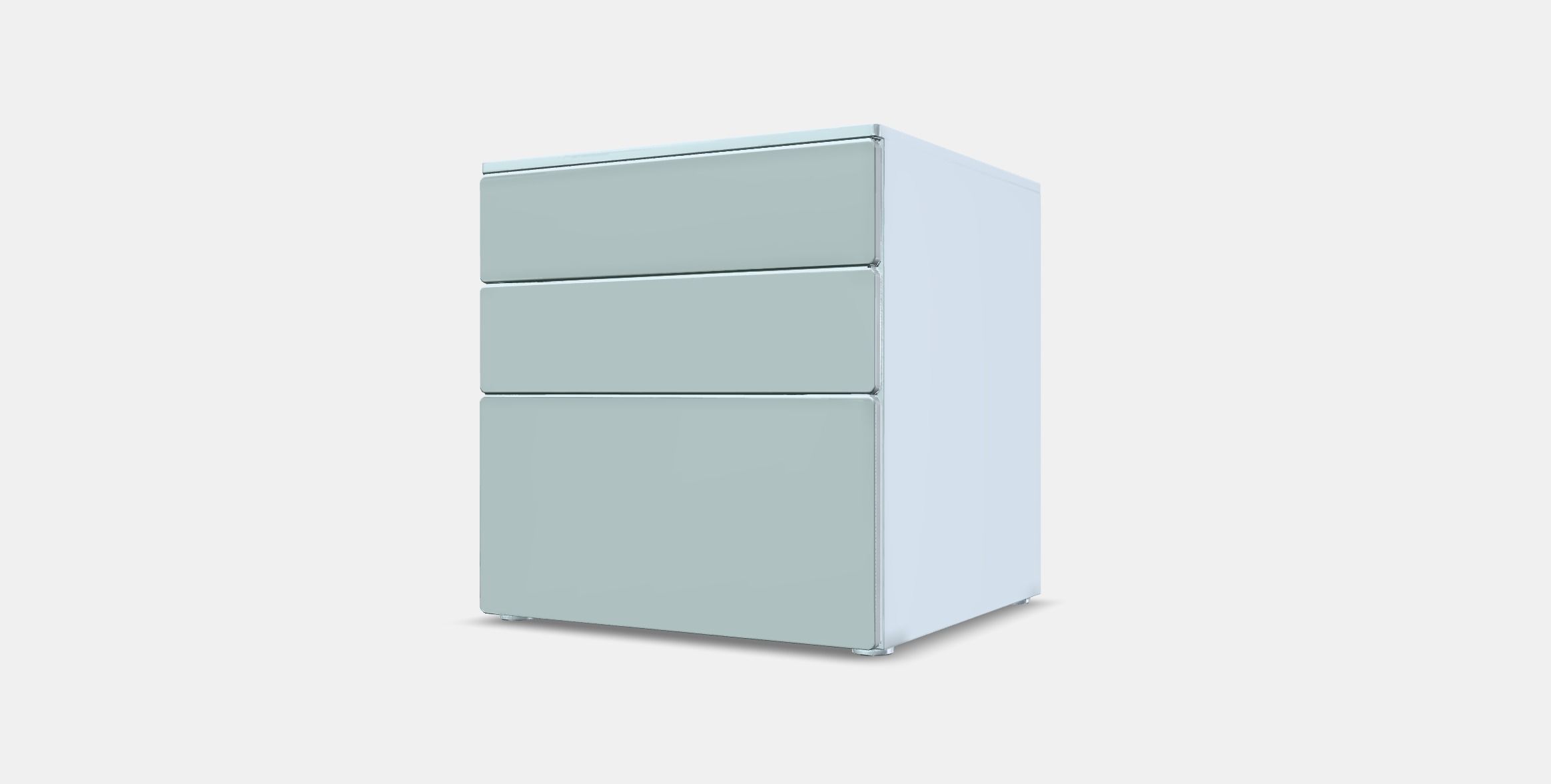 SMASTAD - PLATSA Chest of 3 drawers Low-poly 3D model_12