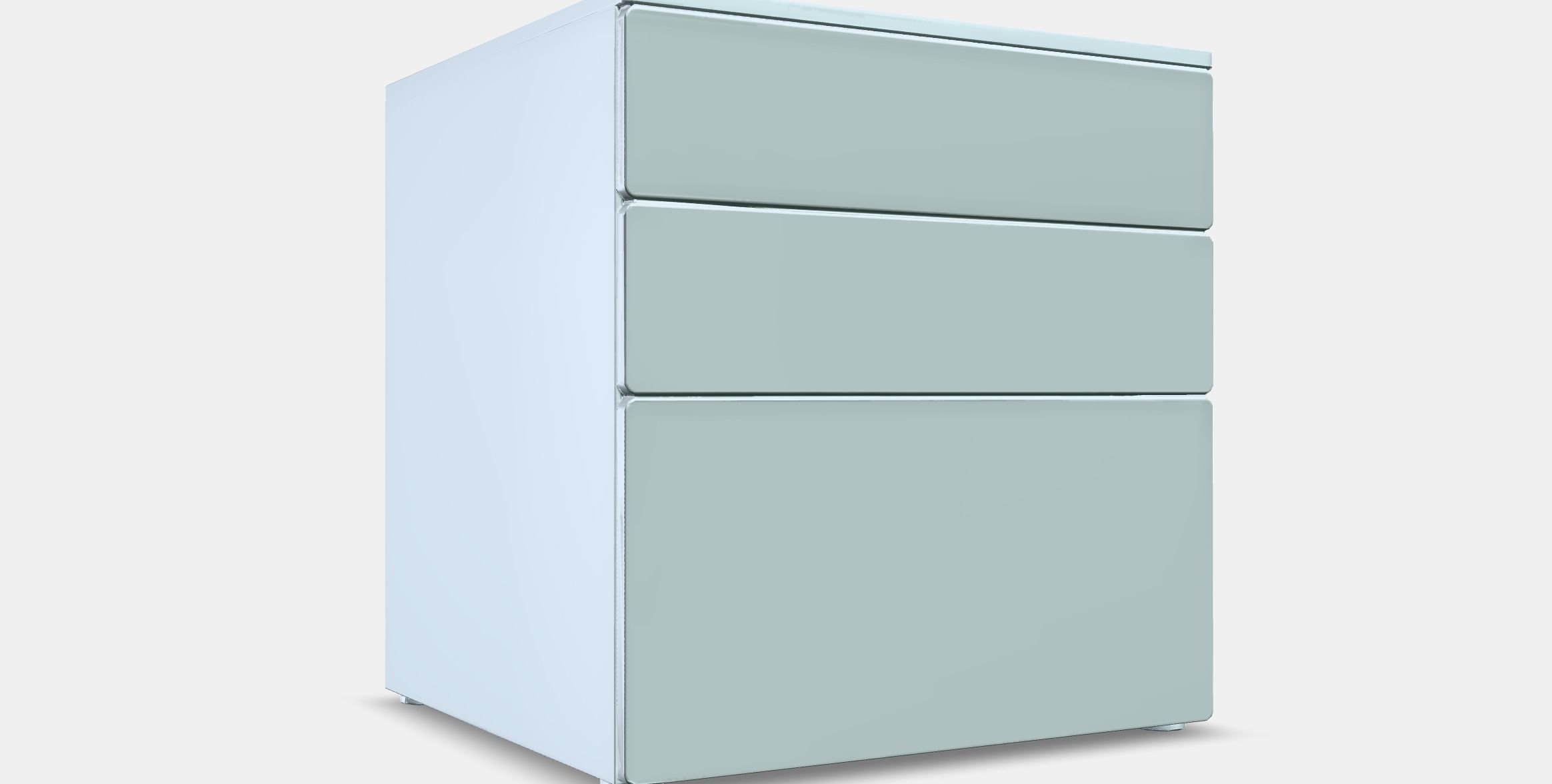 SMASTAD - PLATSA Chest of 3 drawers Low-poly 3D model_9