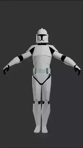 Clone Trooper Low Poly Phase 1