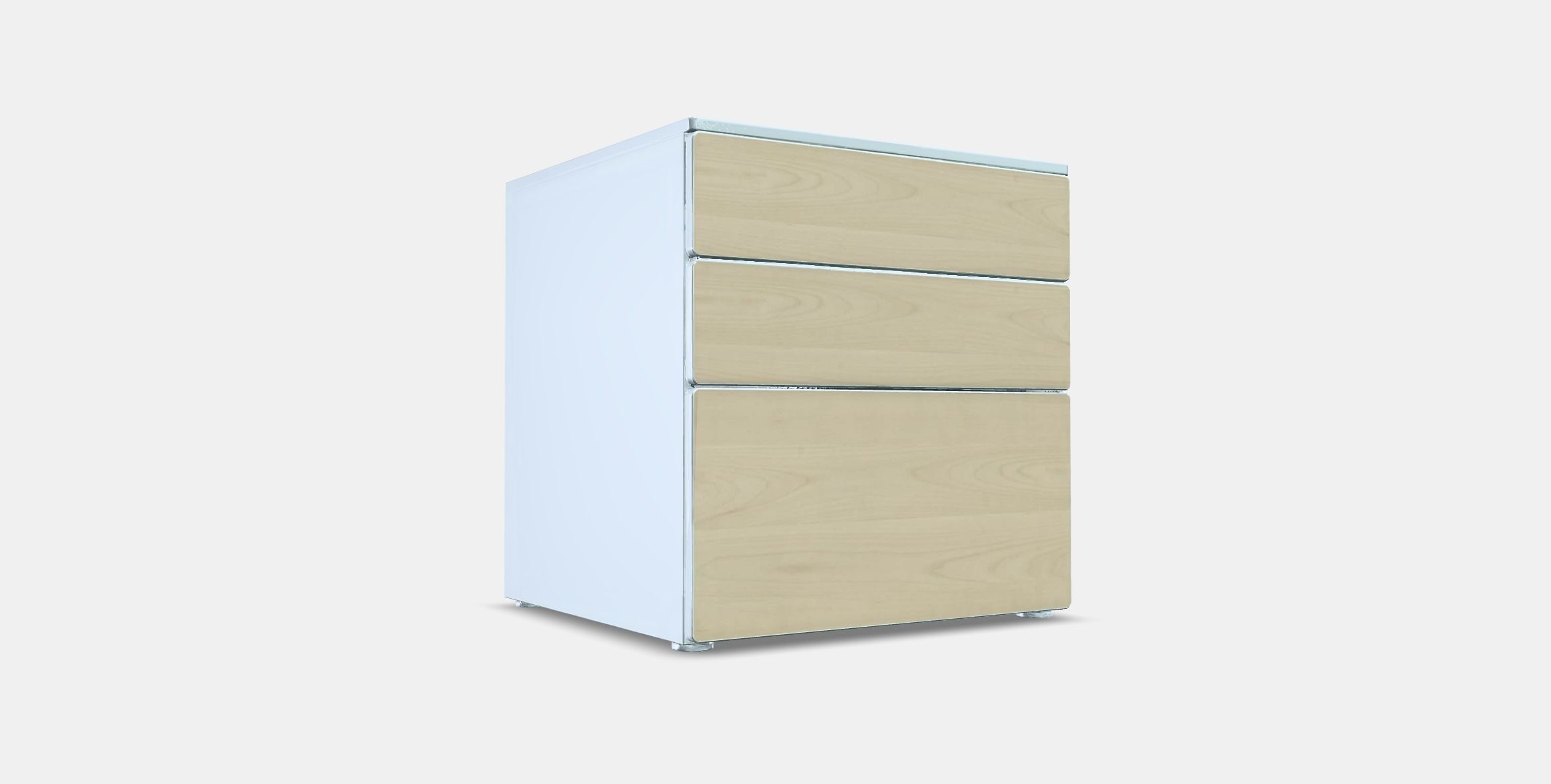SMASTAD - PLATSA Chest of 3 drawers 1 Low-poly 3D model_3