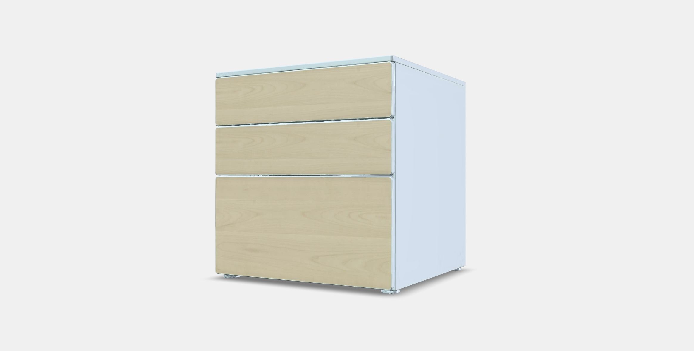 SMASTAD - PLATSA Chest of 3 drawers 1 Low-poly 3D model_12
