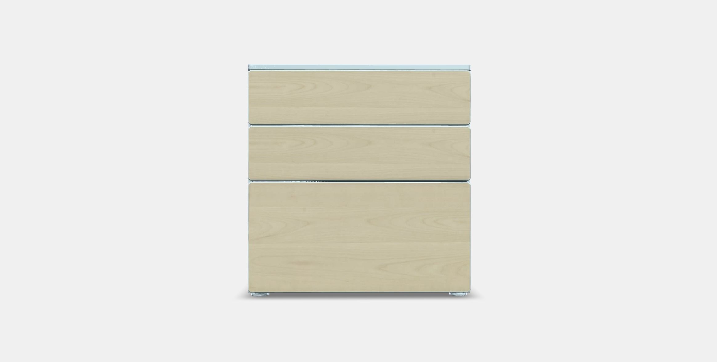 SMASTAD - PLATSA Chest of 3 drawers 1 Low-poly 3D model_10