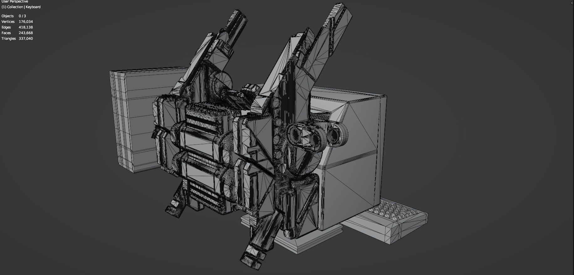 Retro Computer Pack - 3 Variations  3D model_72