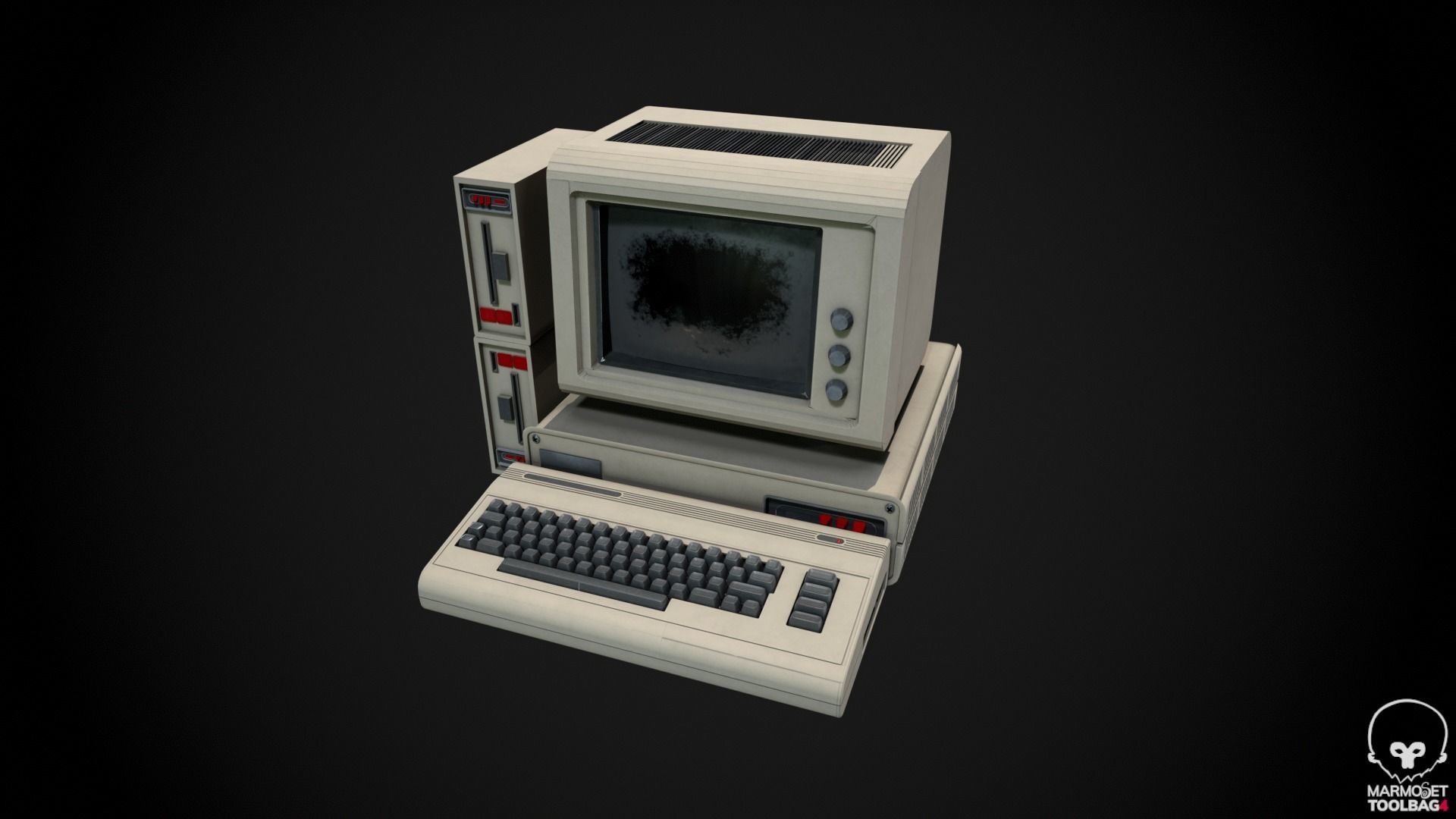 Retro Computer Pack - 3 Variations  3D model_2