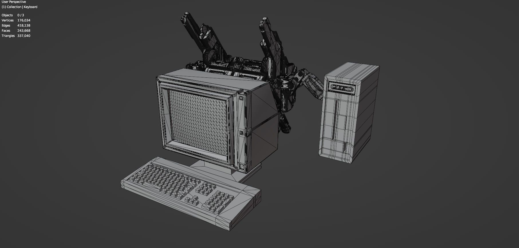 Retro Computer Pack - 3 Variations  3D model_70