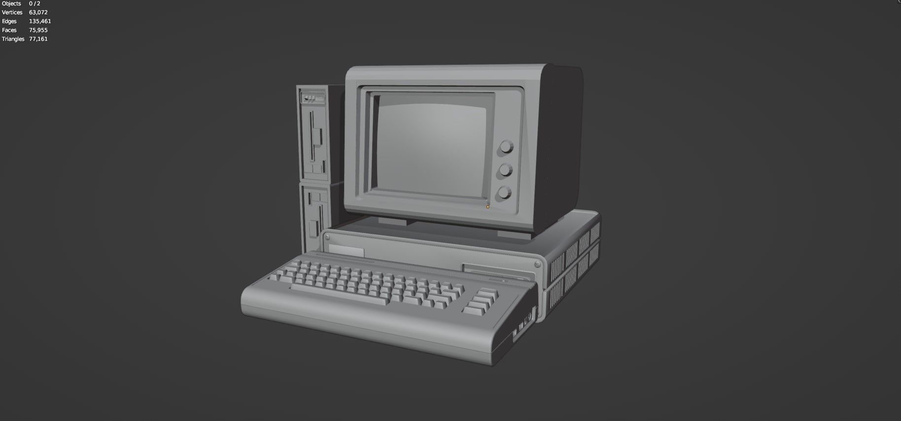 Retro Computer Pack - 3 Variations  3D model_49