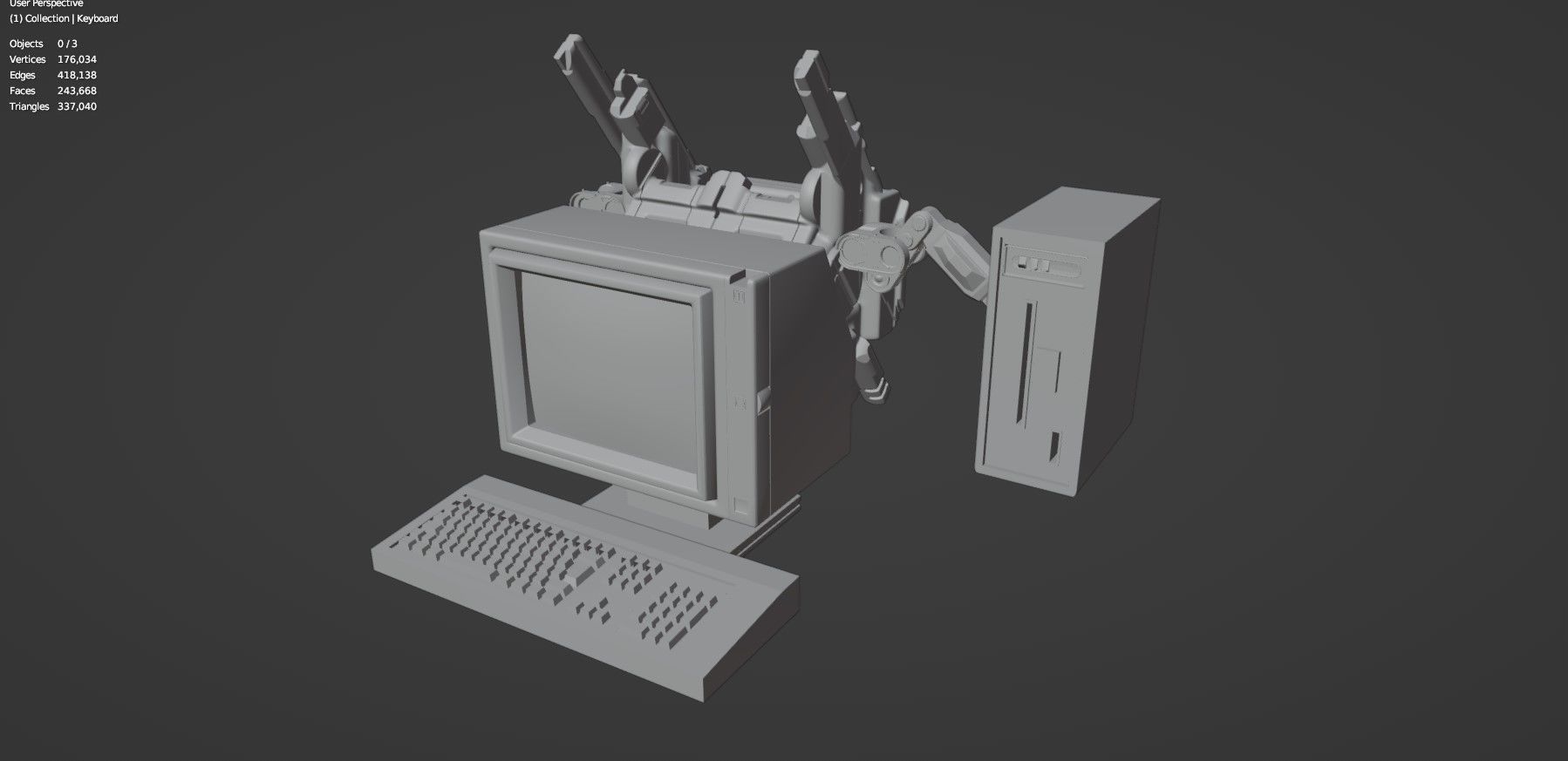 Retro Computer Pack - 3 Variations  3D model_64