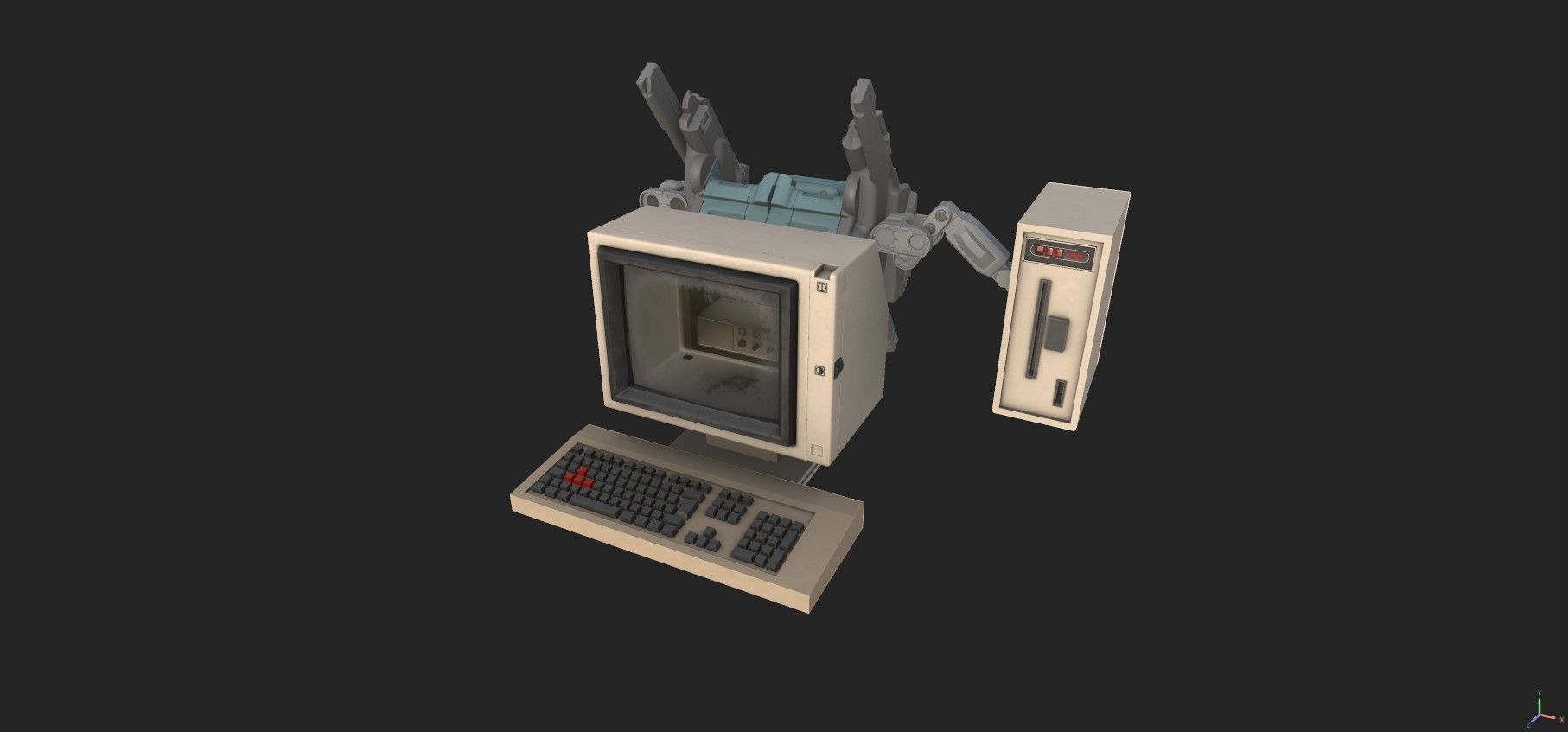 Retro Computer Pack - 3 Variations  3D model_27