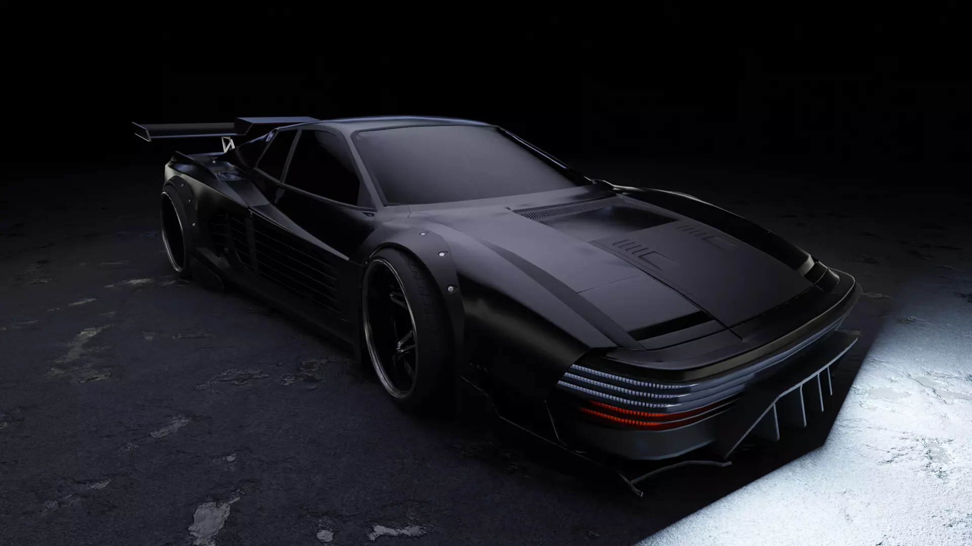 Custom Tuned Sportcar Low-poly 3D model