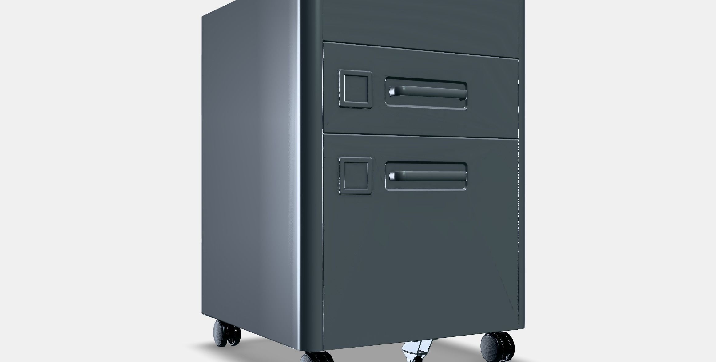 IDASEN Drawer unit with smart lock Low-poly 3D model_9