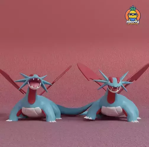 Pokemon - Salamence  with 2 poses 3D print model