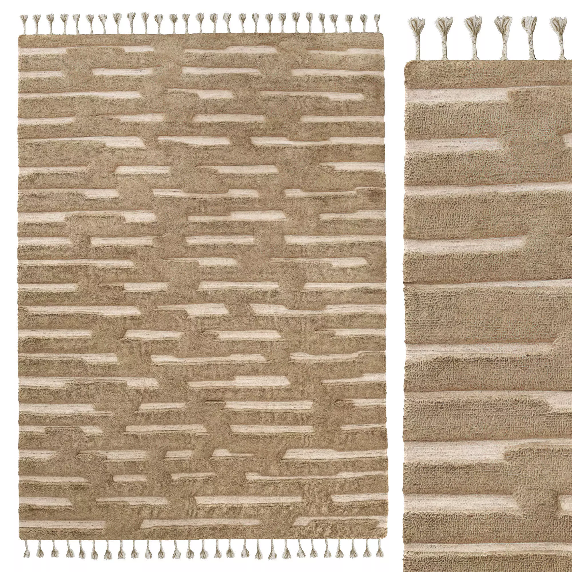 MORRO WOOL RUG Burnt Caramel 3D model_0