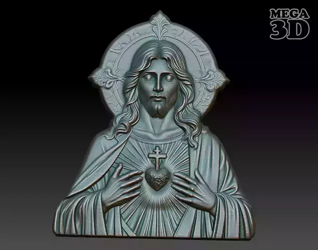 Jesus Portrait basrelief 08 240604