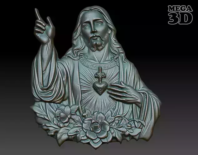 Jesus Portrait basrelief 07 240604