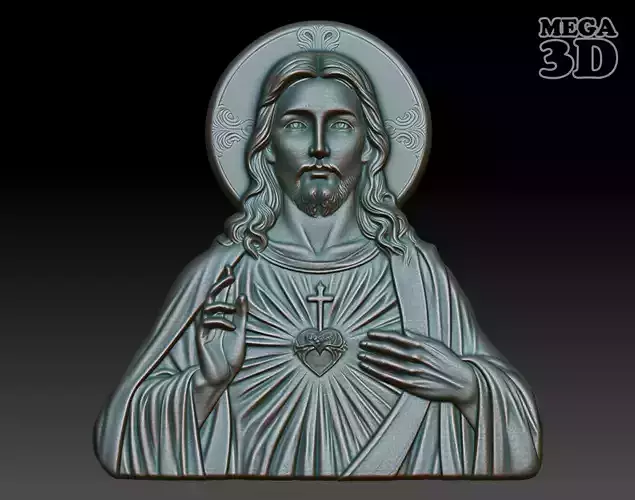 Jesus Portrait basrelief 06 240604
