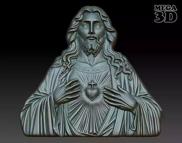 Jesus Portrait basrelief 05 240604