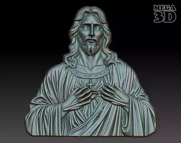 Jesus Portrait basrelief 04 240604