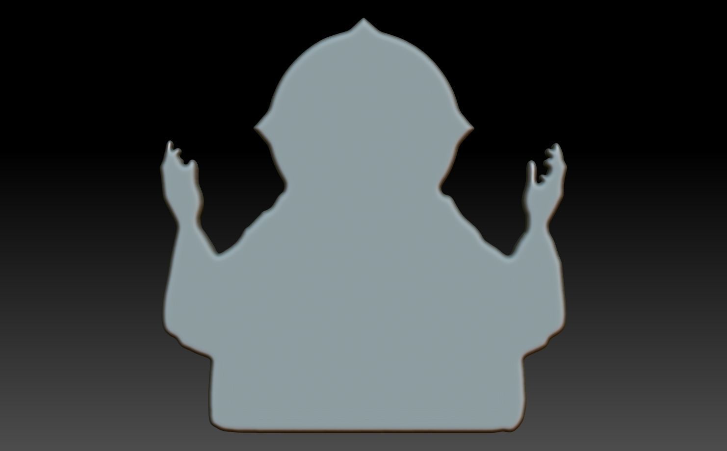 Jesus Portrait basrelief 03 240604 3D print model_5