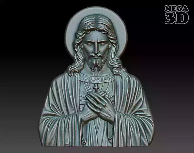 Jesus Portrait basrelief 02 240604