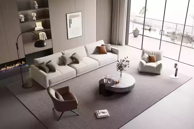 Modern living room-5