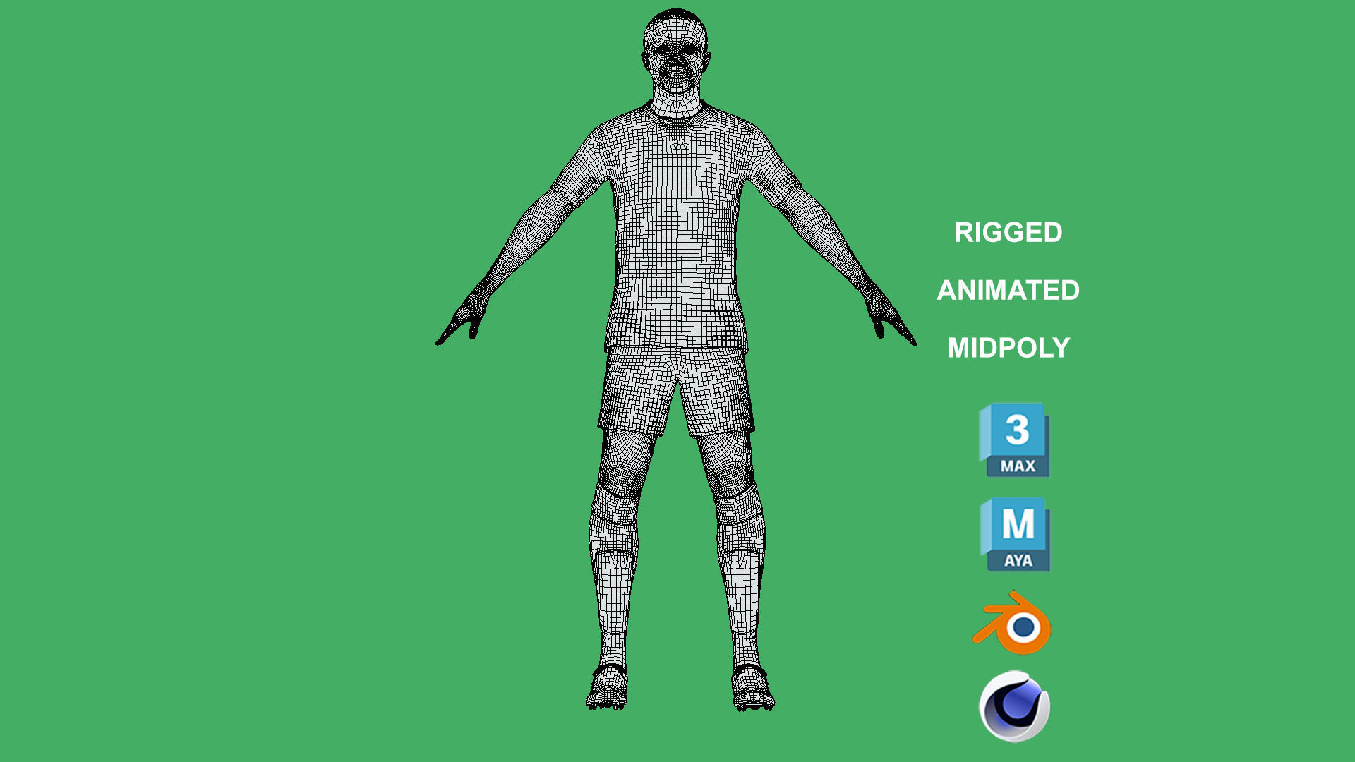 3D Rigged Pierre Kalulu AC Milan 2024 3D model_4