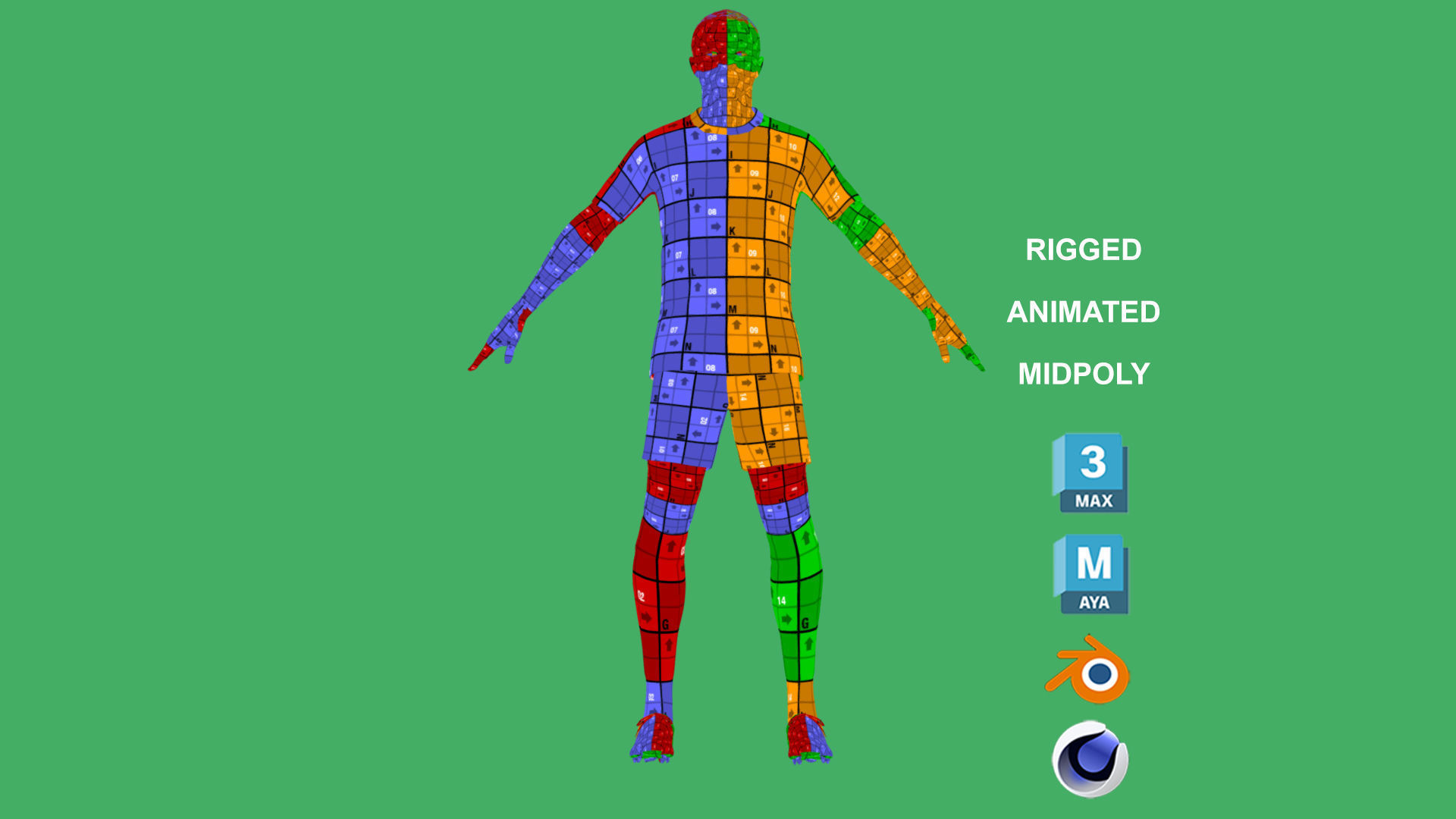 3D Rigged Pierre Kalulu AC Milan 2024 3D model_5