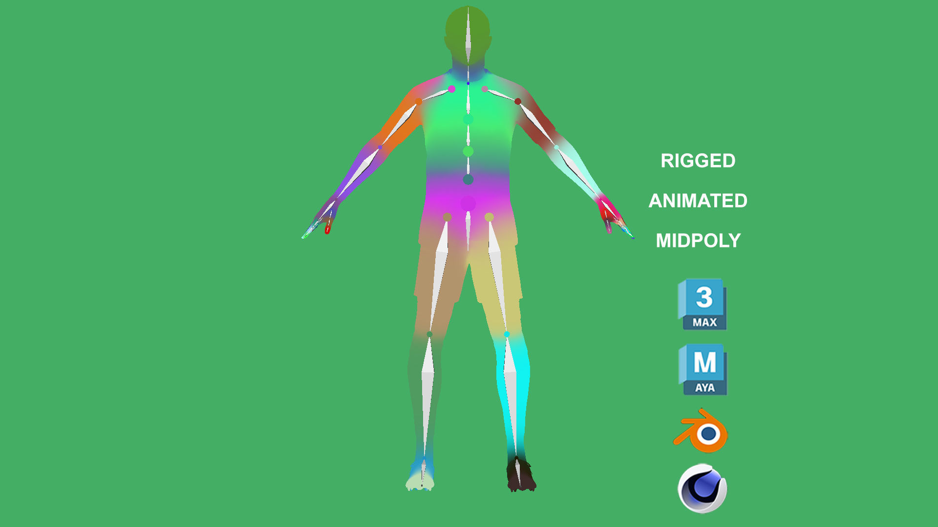 3D Rigged Pierre Kalulu AC Milan 2024 3D model_2