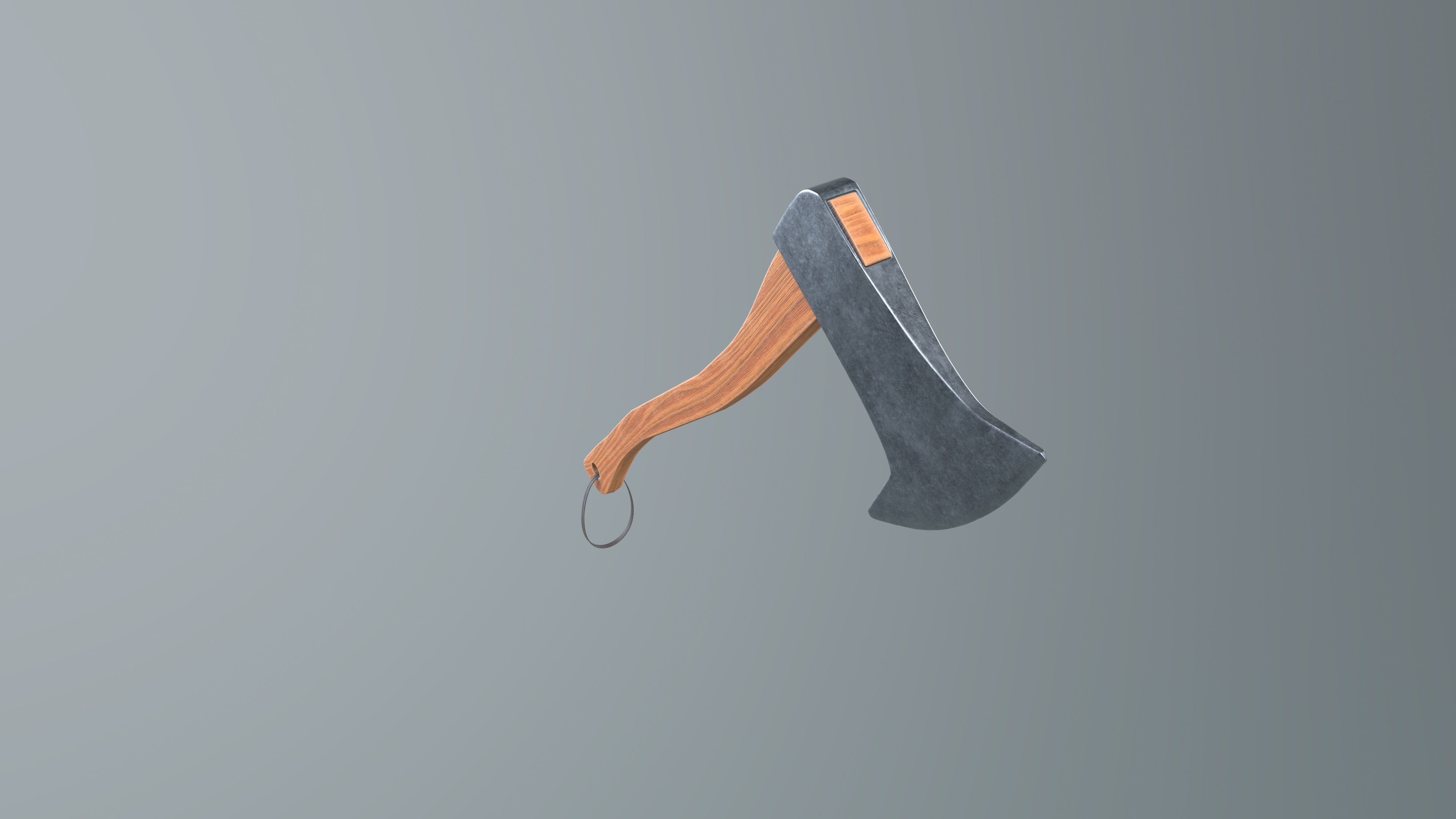 Axe Wooden Handle 3D model_6