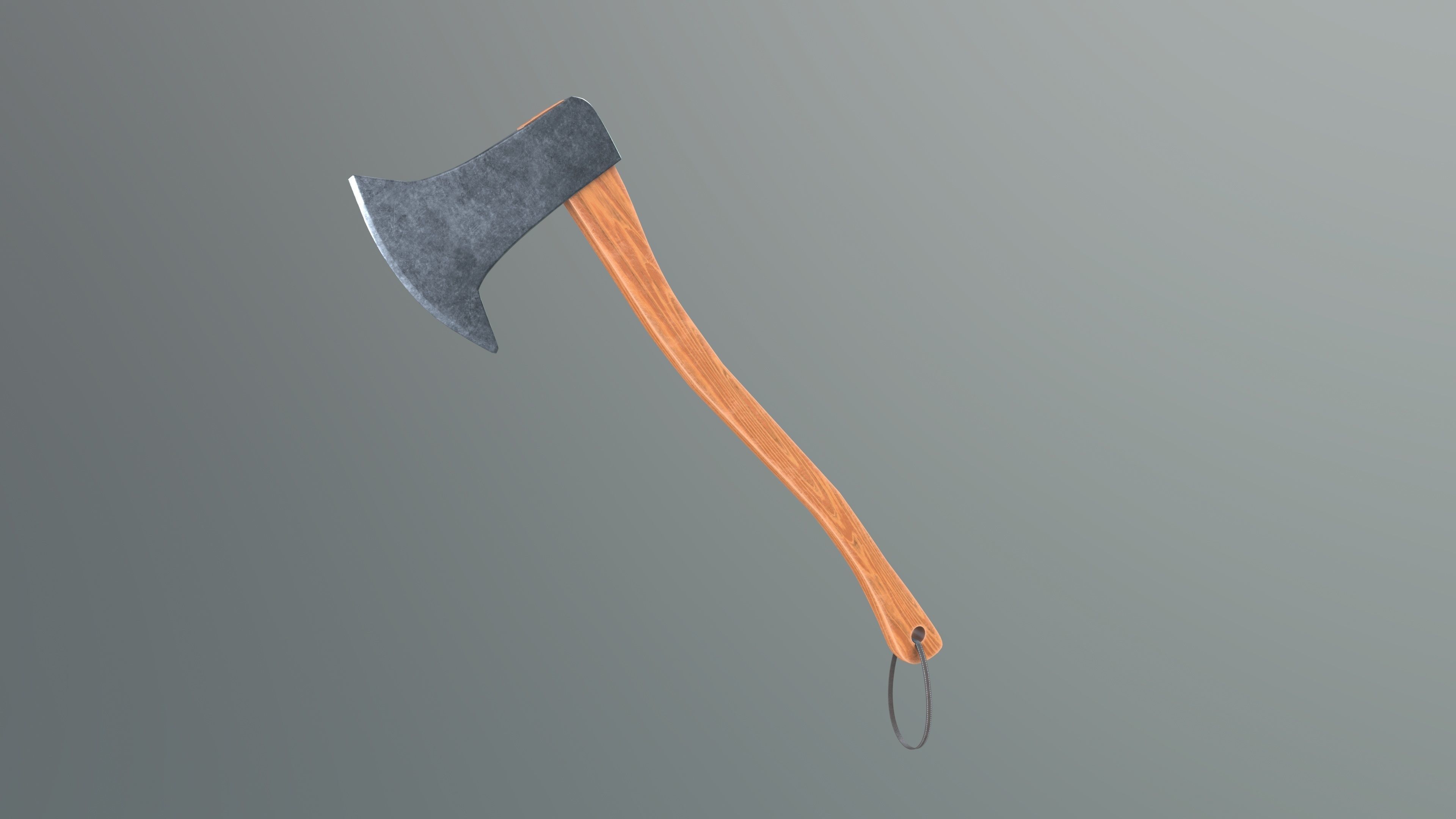Axe Wooden Handle 3D model_2