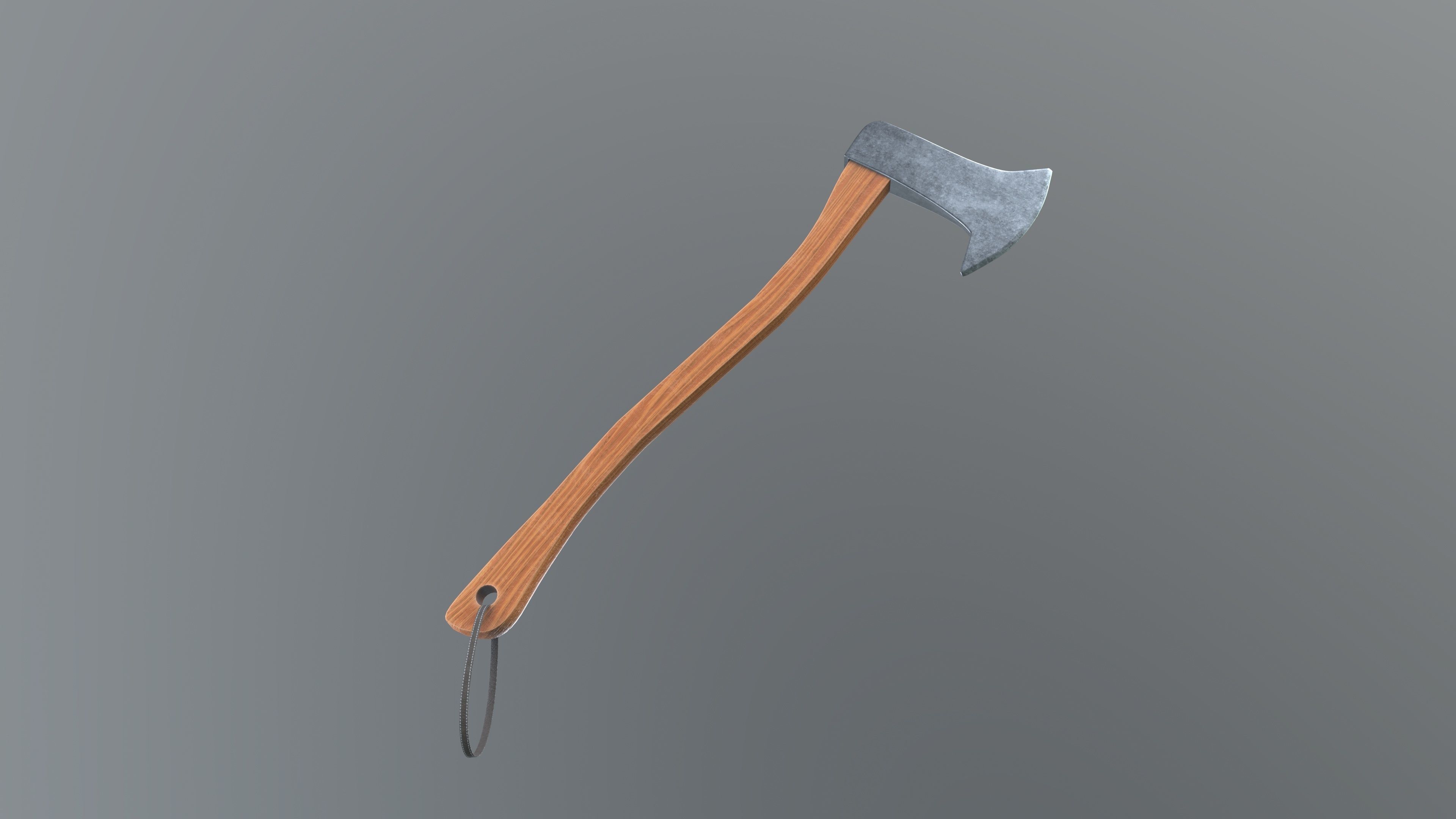 Axe Wooden Handle 3D model_5