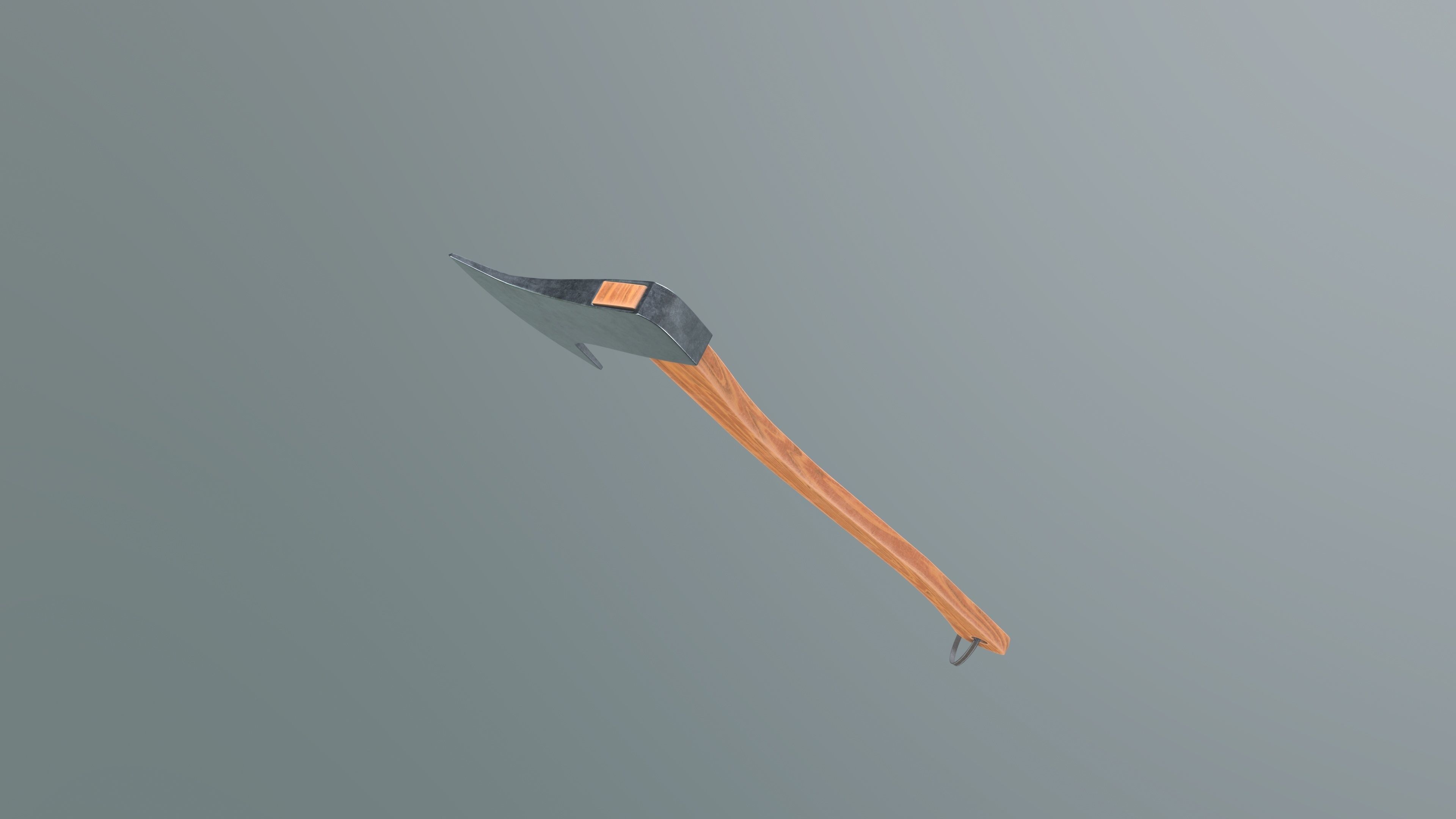Axe Wooden Handle 3D model_3