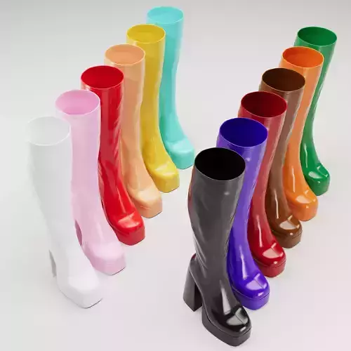 Collection of NOKWOL Emmie platform knee boots