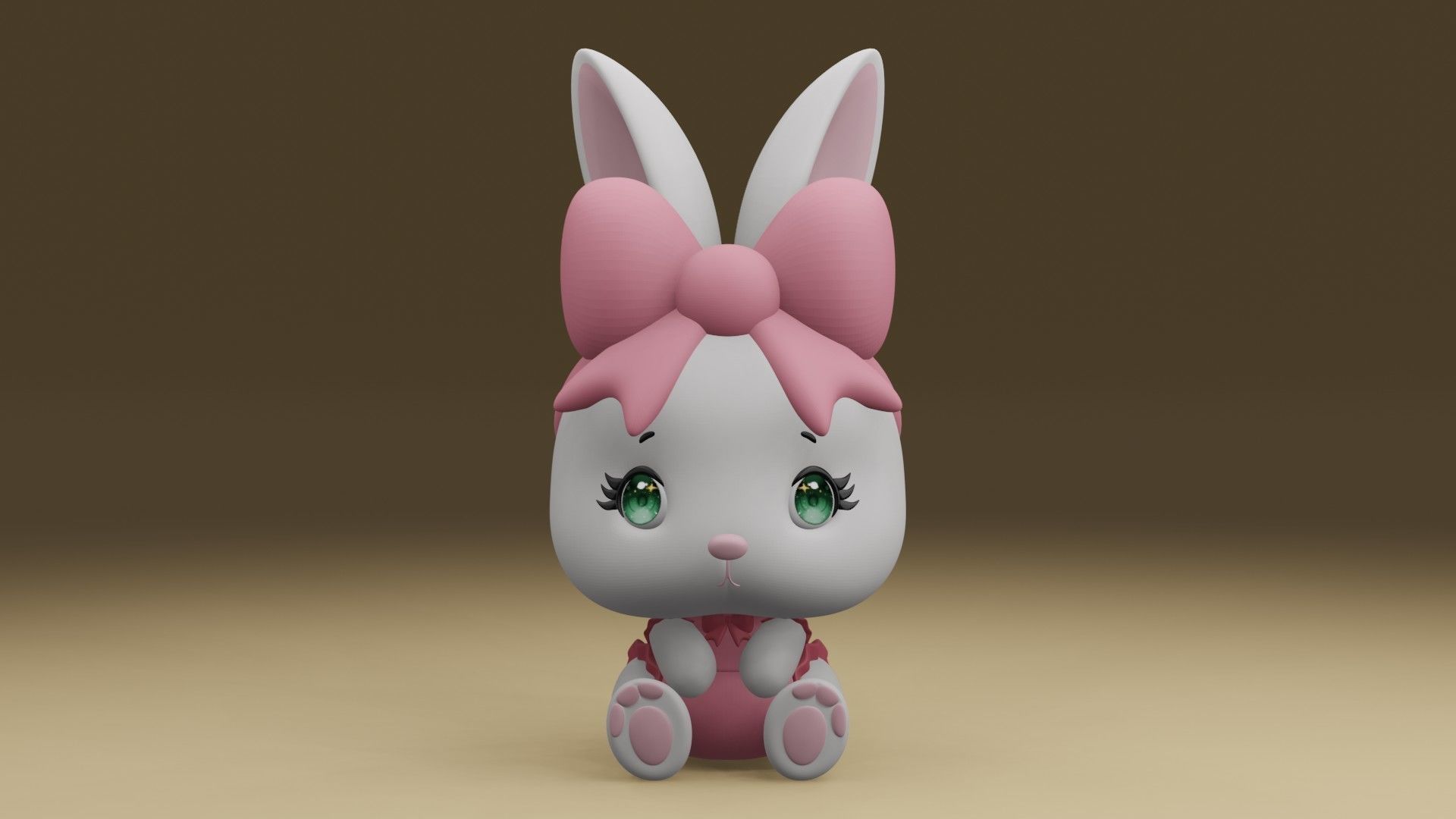 rabbit girl 3D print model_7