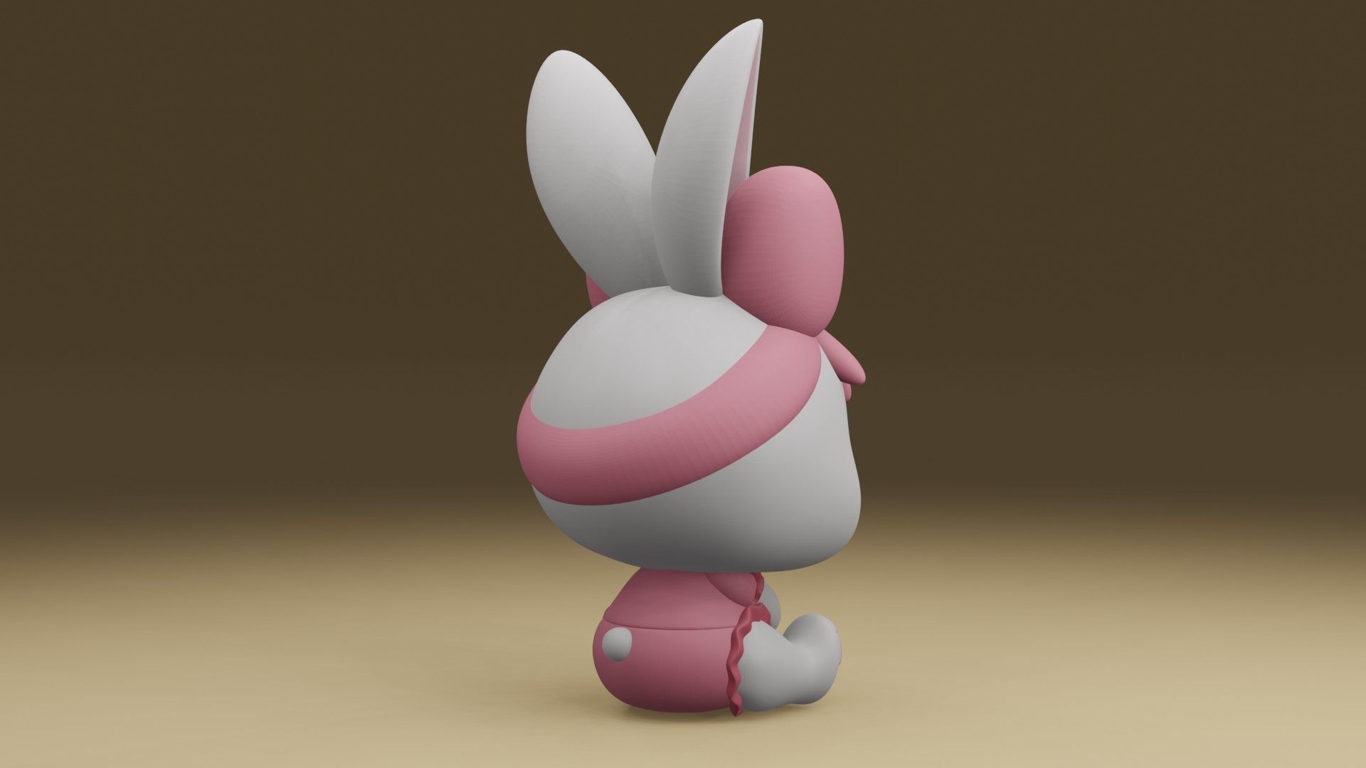 rabbit girl 3D print model_10