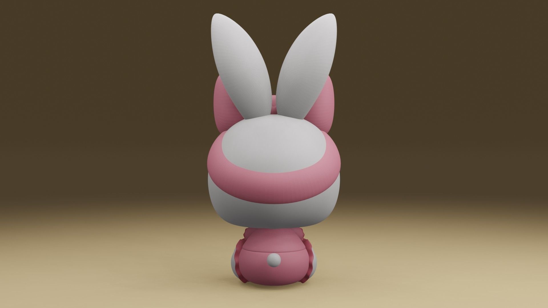 rabbit girl 3D print model_11