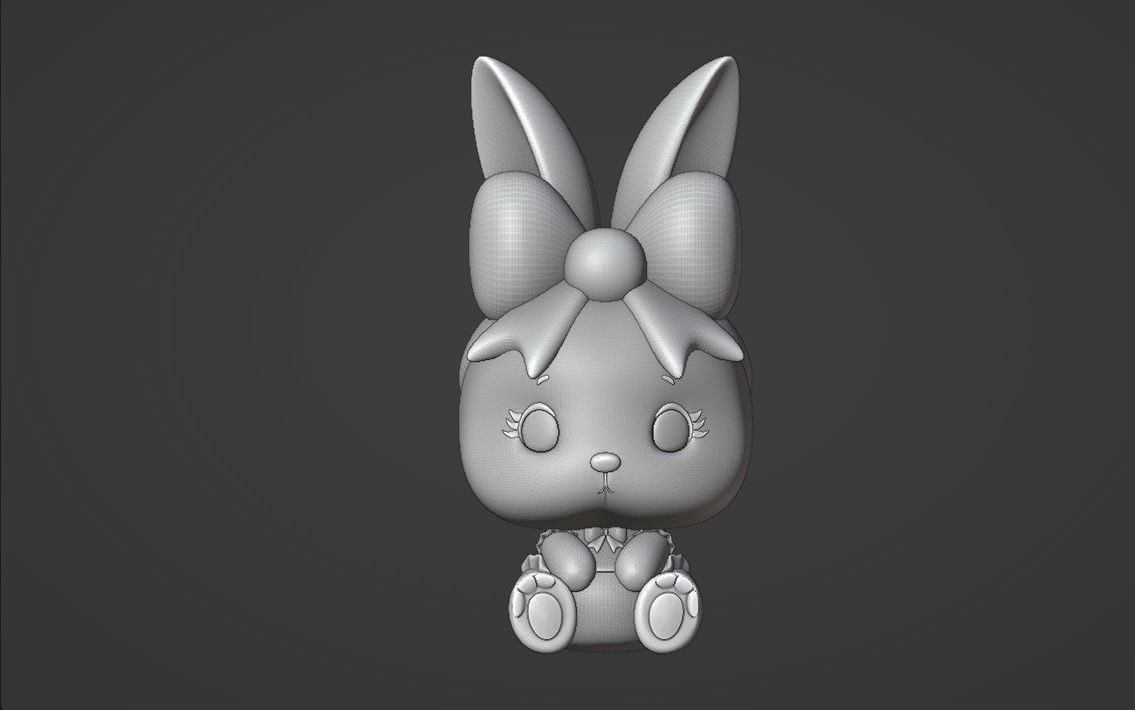 rabbit girl 3D print model_2