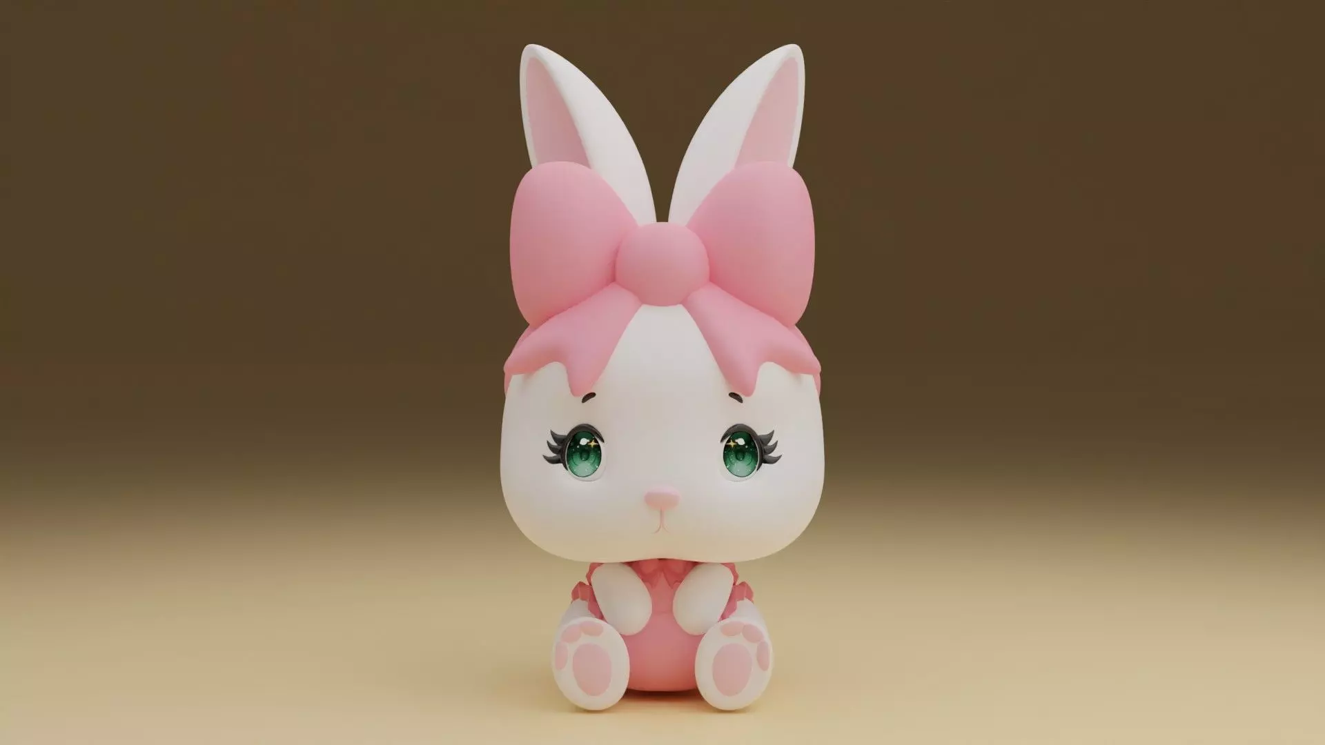 rabbit girl 3D print model_0
